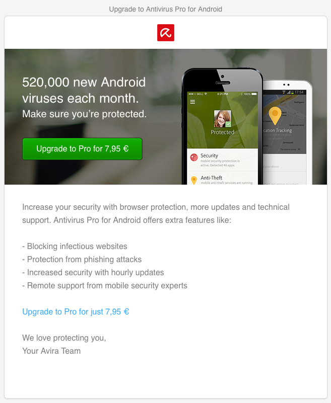 Avira Android Email