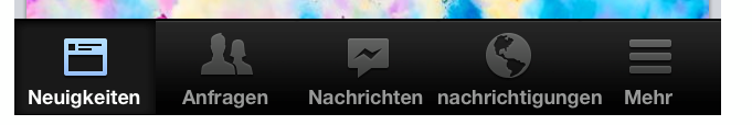 Facebook mit Tabbar